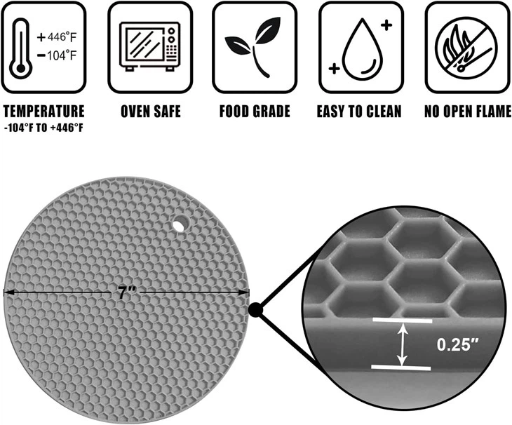 Silicone Kitchen Trivet Mat Pot Holder